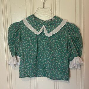 Batsheva strawberry print top. Never worn. Size 8